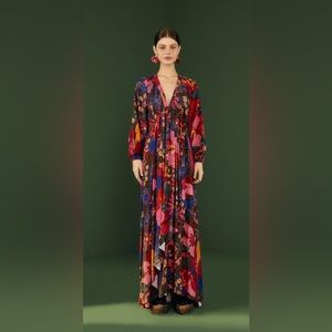 Farm Rio Wildlife maxi dress , size large